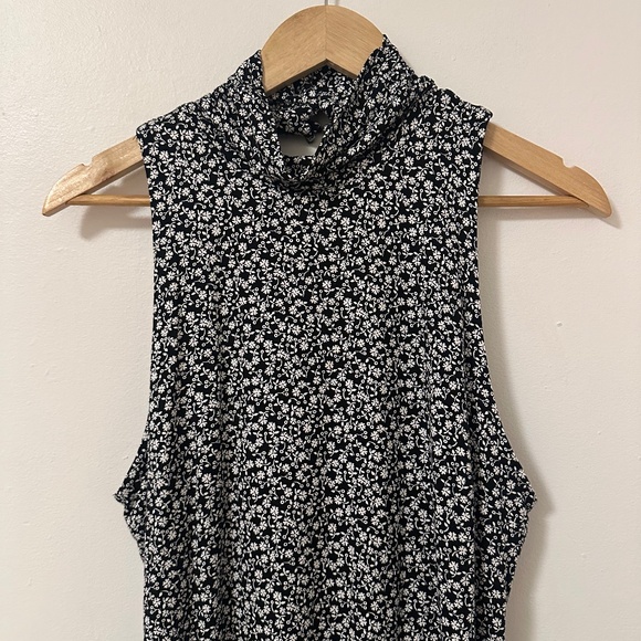 NWT Free People Check It Mini Dress in Black Floral Combo | Size Large - Picture 4 of 12